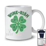 Personalized Wine-rish; Lovely St. Patrick's Day Lucky Shamrocks; Custom Name Drunker Wine T-Shirt