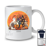 Personalized Witch Penguin Inside Pumpkin; Creepy Halloween Custom Name Animal Lover Moon T-Shirt