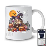 Personalized Witch Reading Book Drinking Cocktail; Horror Halloween Custom Name Teacher Librarian T-Shirt