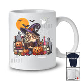 Personalized Witch Reading Book Drinking Wine; Horror Halloween Custom Name Teacher Librarian T-Shirt