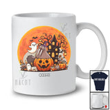 Personalized Witch Walrus Inside Pumpkin; Creepy Halloween Custom Name Sea Animal Moon T-Shirt