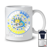 Personalized World Down Syndrome Day; Lovely Custom Name Axolotl Hearts; Blue Yellow Ribbon T-Shirt