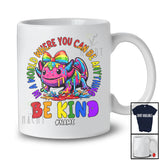 Personalized World Where Can Be Anything Kind; Proud LGBTQ Custom Name Axolotl Watercolor T-Shirt