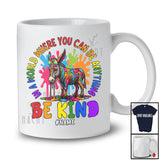 Personalized World Where Can Be Anything Kind; Proud LGBTQ Custom Name Donkey Watercolor T-Shirt