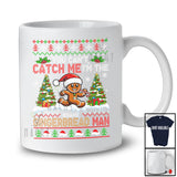 Personalized You Can't Catch Me; Humorous Christmas Sweater Gingerbread Running; Baking T-Shirt