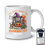 Personalized You Don't Scare Me I'm A Pharmacist, Scary Halloween Skeleton Pumpkin, Careers T-Shirt