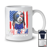 Personalized 'Merica, Proud 4th Of July Custom Name Bernedoodle Owner, USA Flag Patriotic T-Shirt