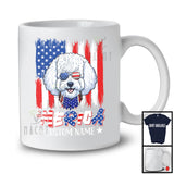 Personalized 'Merica, Proud 4th Of July Custom Name Bichon Frise Owner, USA Flag Patriotic T-Shirt