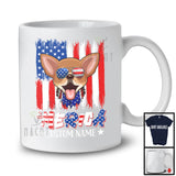 Personalized 'Merica, Proud 4th Of July Custom Name Chihuahua Owner, USA Flag Patriotic T-Shirt