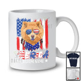 Personalized 'Merica, Proud 4th Of July Custom Name Chow Chow Owner, USA Flag Patriotic T-Shirt