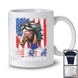 Personalized 'Merica, Proud 4th Of July Custom Name Horse Owner, USA Flag Patriotic T-Shirt