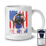 Personalized 'Merica, Proud 4th Of July Custom Name Leonberger Owner, USA Flag Patriotic T-Shirt