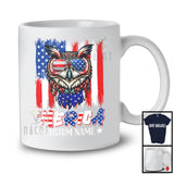 Personalized 'Merica, Proud 4th Of July Custom Name Owl Owner, USA Flag Patriotic T-Shirt