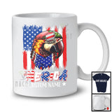 Personalized 'Merica, Proud 4th Of July Custom Name Parrot Owner, USA Flag Patriotic T-Shirt