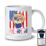 Personalized 'Merica, Proud 4th Of July Custom Name Pomeranian Owner, USA Flag Patriotic T-Shirt
