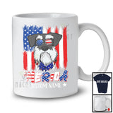Personalized 'Merica, Proud 4th Of July Custom Name Schnauzer Owner, USA Flag Patriotic T-Shirt