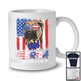 Personalized 'Merica, Proud 4th Of July Custom Name Shar Pei Owner, USA Flag Patriotic T-Shirt