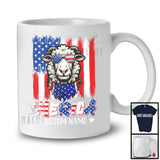 Personalized 'Merica, Proud 4th Of July Custom Name Sheep Owner, USA Flag Patriotic T-Shirt