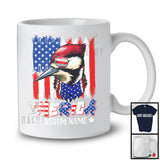 Personalized 'Merica, Proud 4th Of July Custom Name Woodpecker Owner, USA Flag Patriotic T-Shirt