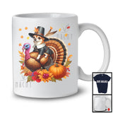 Pilgrim Chihuahua Riding Turkey; Lovely Thanksgiving Fall Leaves Pumpkin Turkey; Family Group T-Shirt