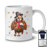 Pilgrim Sheltie Riding Turkey; Awesome Thanksgiving Autumn Leaves Turkey; Family T-Shirt