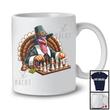 Pilgrim Turkey Playing Chess, Humorous Thanksgiving Turkey Lover, Sport Player Playing Team T-Shirt