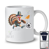 Pilgrim Turkey Playing Footgolf, Humorous Thanksgiving Turkey Lover, Sport Player Playing Team T-Shirt