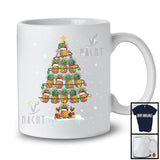 Pineapples Christmas Tree; Cheerful X-mas Lights Santa Elf Pineapples; Fruit Vegan Snowing T-Shirt