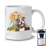 Pit Bull Selfie With Jesus Statue; Lovely Pit Bull Owner Lover; Matching Family Group T-Shirt