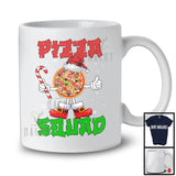 Pizza Squad; Humorous Christmas Santa Pizza Snowing Around; X-mas Group Food Lover T-Shirt