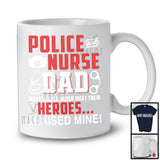 Police And Nurse Dad, Awesome Father's Day Heroes, Daddy Matching Family Group T-Shirt