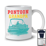 Pontoon Grandpa, Humorous Vintage Father's Day Pontoon Lover, Matching Grandpa Family T-Shirt
