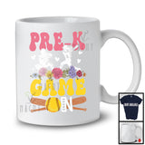 Pre-K Game On; Joyful First Day Of School Flowers Softball Player; Students Teacher T-Shirt