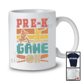 Pre-K Game On; Joyful First Day Of School Vintage Baseball Player; Students Teacher T-Shirt