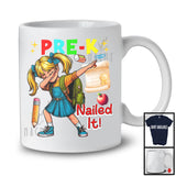Pre-K Nailed It, Colorful Graduation Last Day Of School Dabbing Girls, Student Group T-Shirt