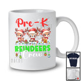 Pre-K Reindeers Crew; Adorable Christmas Three Dancing Reindeers; Students Teacher Group T-Shirt
