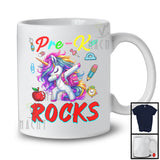 Pre-K Rocks, Adorable Dabbing Unicorn School Things, T-shirt du groupe d'enseignants des étudiants assortis