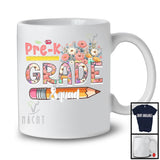 Pre-K Squad, Floral Back To School First Day Flowers Pencil, Students Teacher Group T-Shirt