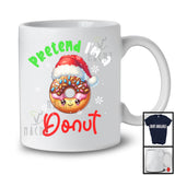 Pretend I'm A Donut Crew, Humorous Christmas Santa Snowing, X-mas Family Group T-Shirt