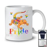 Pride, Colorful LGBTQ Pride Bearded Dragon LGBT Gay Rainbow Flag, Bearded Dragon Lover T-Shirt