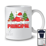 Principal; Awesome Christmas Moon Tree Santa Principal Tools; Proud X-mas Careers Jobs T-Shirt