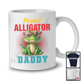 Proud Alligator Daddy, Amazing Father's Day Wild Animal Glasses, Vintage Matching Family Group T-Shirt