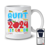 Proud Aunt Of Two 2024 1st Grade Graduates, Lovely Mother's Day Graduation Proud, Family T-Shirt