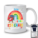 Proud Dad Of A 2024 1st Grade Graduate, Colorful Father's Day Rainbow, Graduation Family T-Shirt