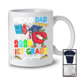 Proud Dad Of A 2024 1st Grade Graduate, Joyful Graduation Dabbing Apple, Father's Day Family T-Shirt
