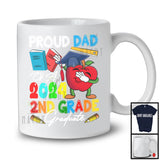 Proud Dad Of A 2024 2nd Grade Graduate, Joyful Graduation Dabbing Apple, Father's Day Family T-Shirt