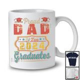 Proud Dad Of Two 2024 Graduates, Amazing Father's Day Family Group, Graduation Proud T-Shirt