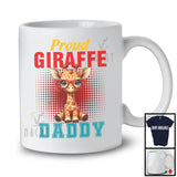 Proud Giraffe Daddy, Amazing Father's Day Wild Animal Glasses, Vintage Matching Family Group T-Shirt