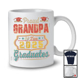 Proud Grandpa Of Two 2025 Graduates, Amazing Father's Day Family Group, Graduation Proud T-Shirt