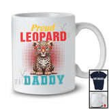 Proud Leopard Daddy, Amazing Father's Day Wild Animal Glasses, Vintage Matching Family Group T-Shirt
